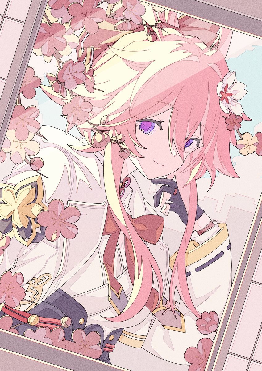 This is a pixiv picture whose title is 花影朦胧.