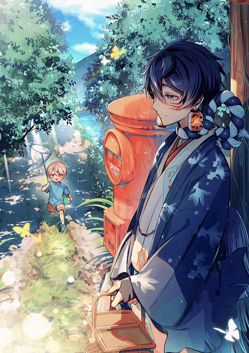 This is a pixiv picture whose title is 大好きなお兄さんと待ち合わせ.