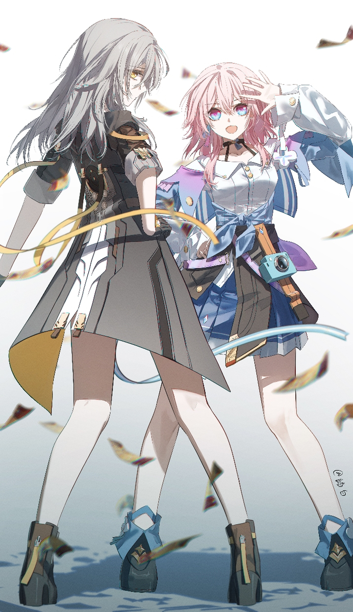 This is a pixiv picture whose title is 星&三月七.