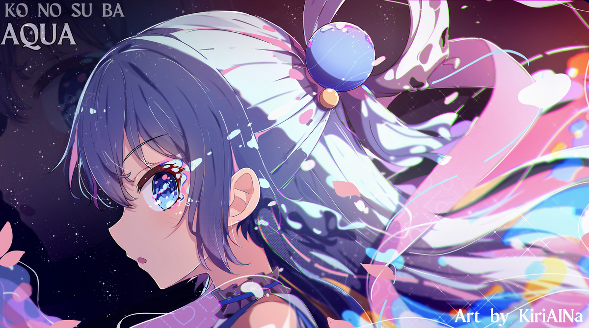 This is a pixiv picture whose title is アクア このすば.