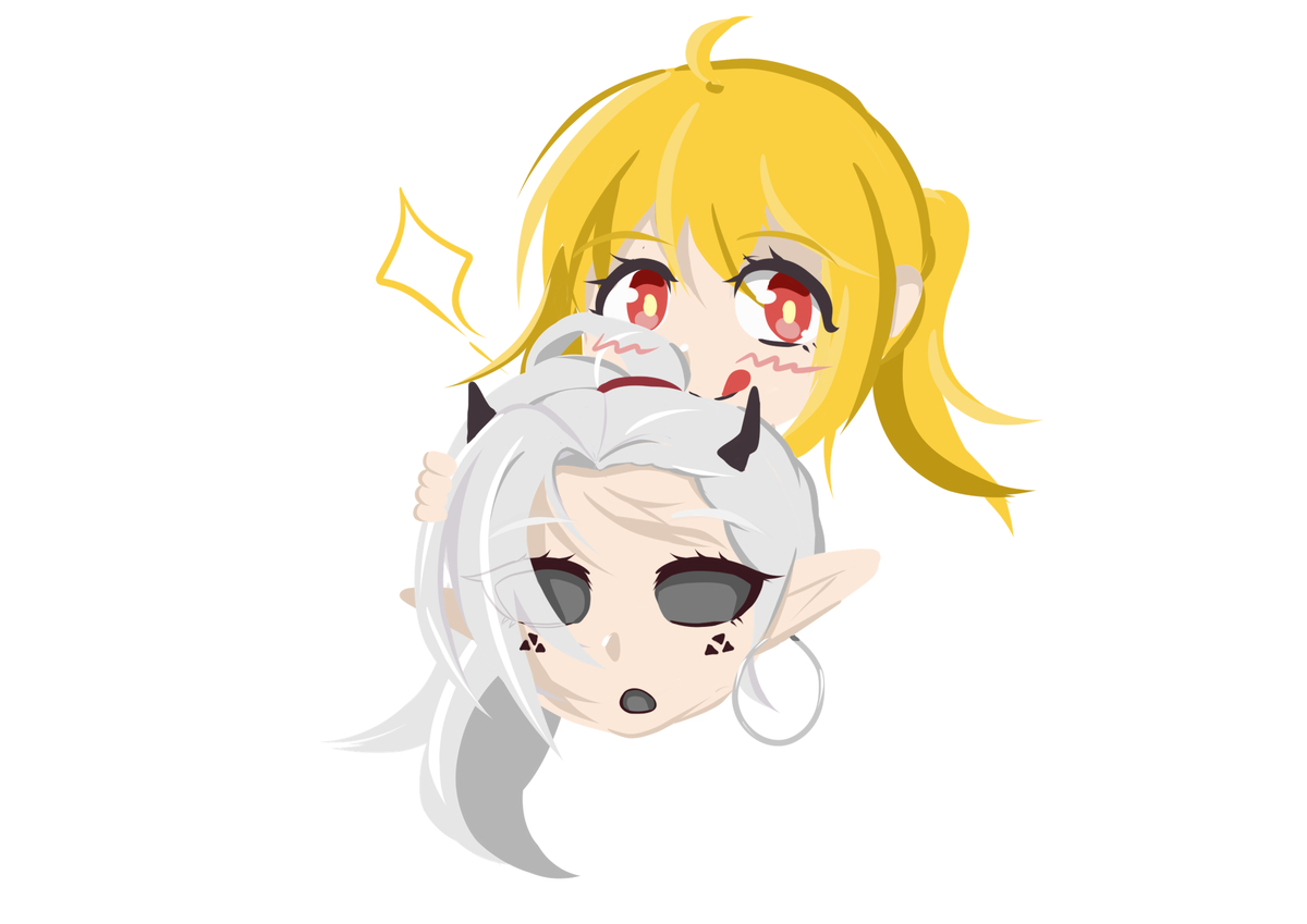 This is a pixiv picture whose title is 呱！似乎拿到了一位皮物画师的皮？.