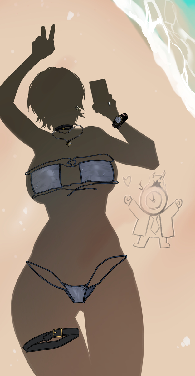 This is a pixiv picture whose title is 무엇이든 입어주는 오티스씨! - 해변에서!.