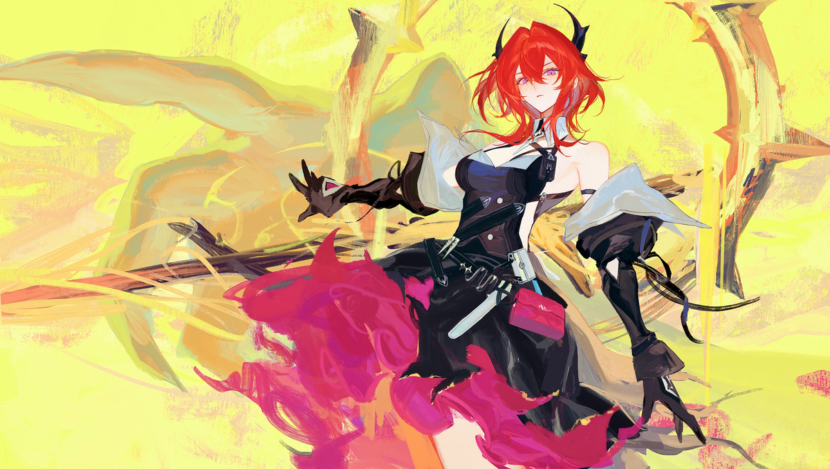 This is a pixiv picture whose title is Laevatain.