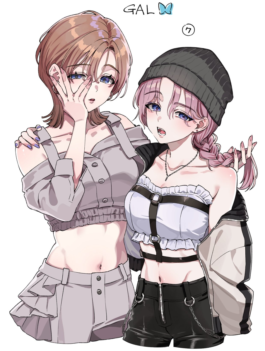 This is a pixiv picture whose title is ふんわり概念ギャル7りなまお.