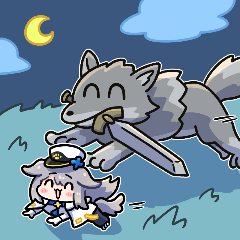This is a pixiv picture whose title is なかよしドッグ.