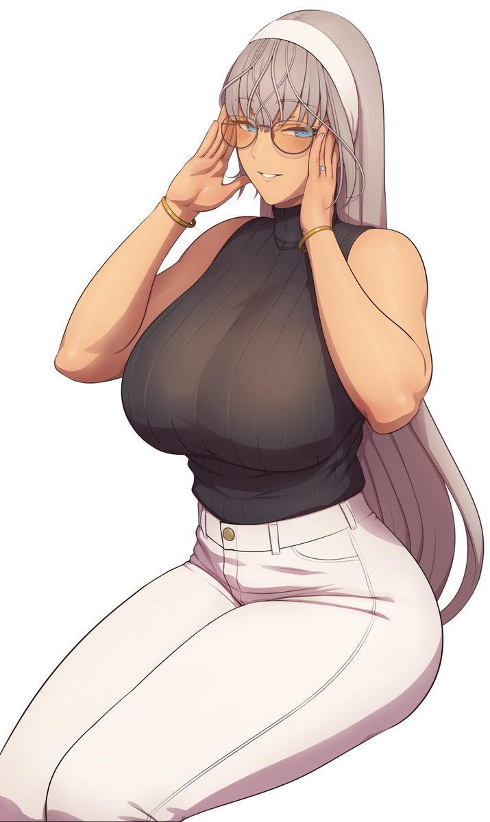 This is a pixiv picture whose title is Zenobia with glasses.