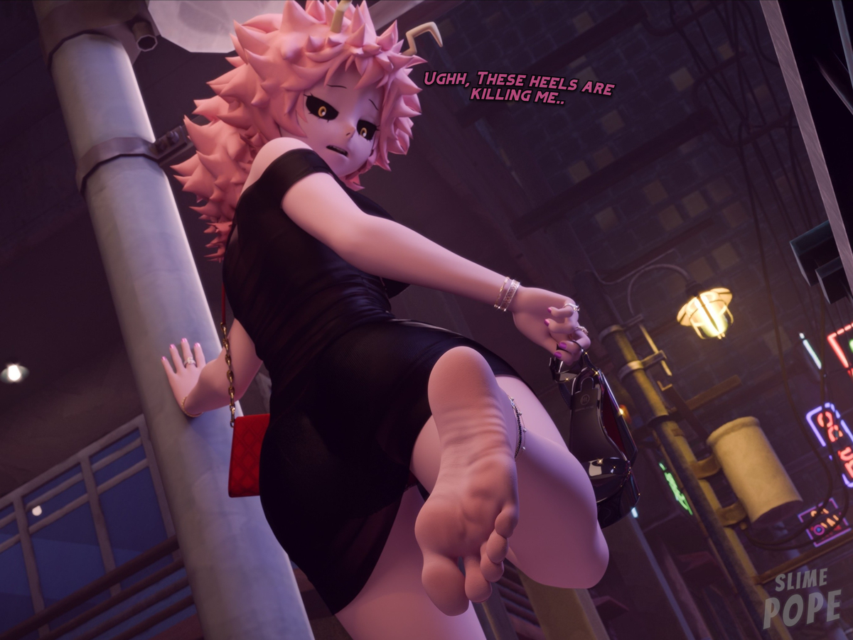 This is a pixiv picture whose title is Mina Foot Tease (Commission).