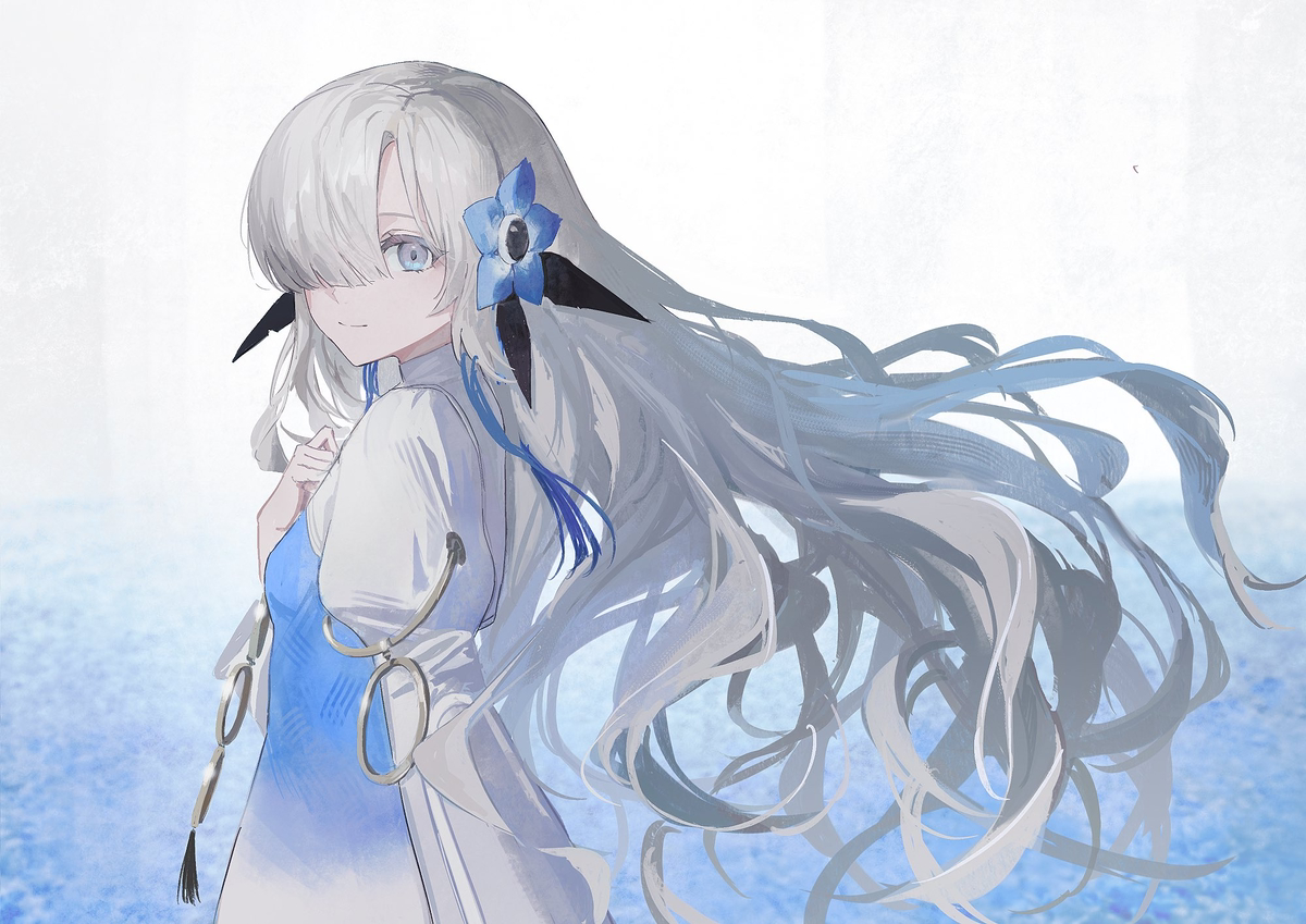 This is a pixiv picture whose title is ネモフィラ.