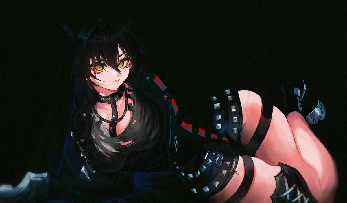 This is a pixiv picture whose title is 🖤.