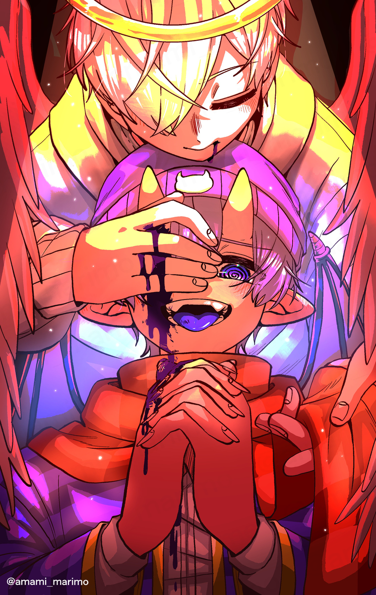 This is a pixiv picture whose title is 盲信.