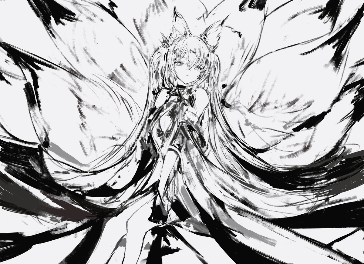 This is a pixiv picture whose title is 狐🦊.