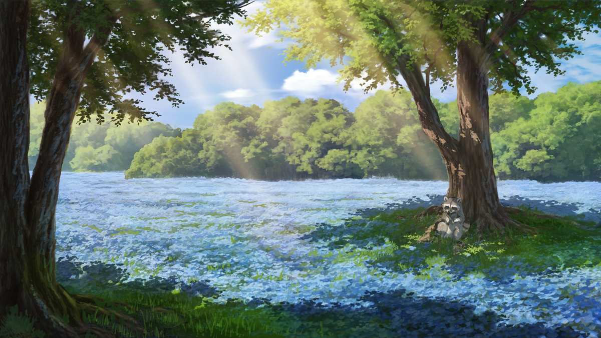 This is a pixiv picture whose title is 木陰で休憩.