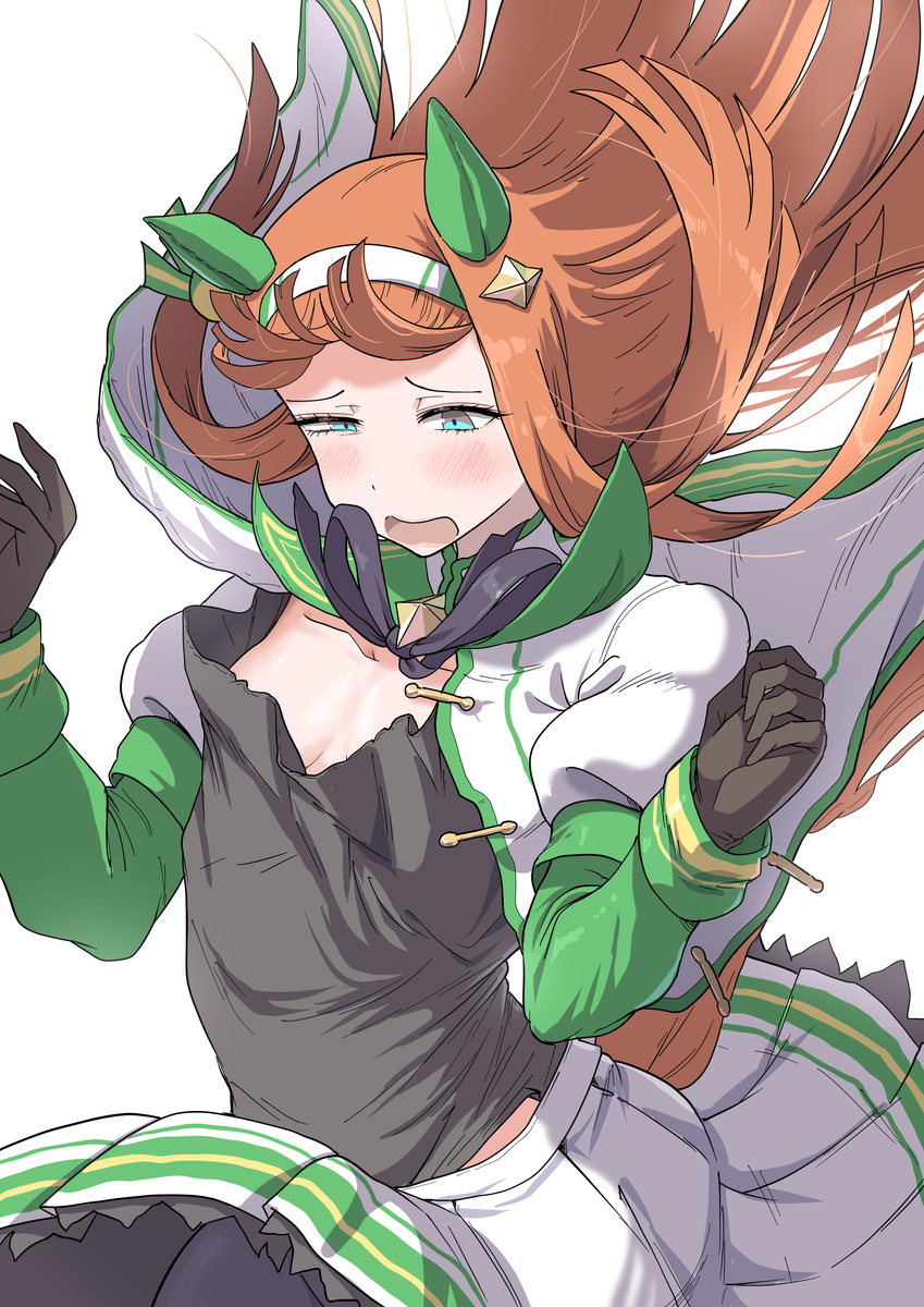 This is a pixiv picture whose title is ヤマニンゼファーが着たスズカ衣装を着るスズカ.