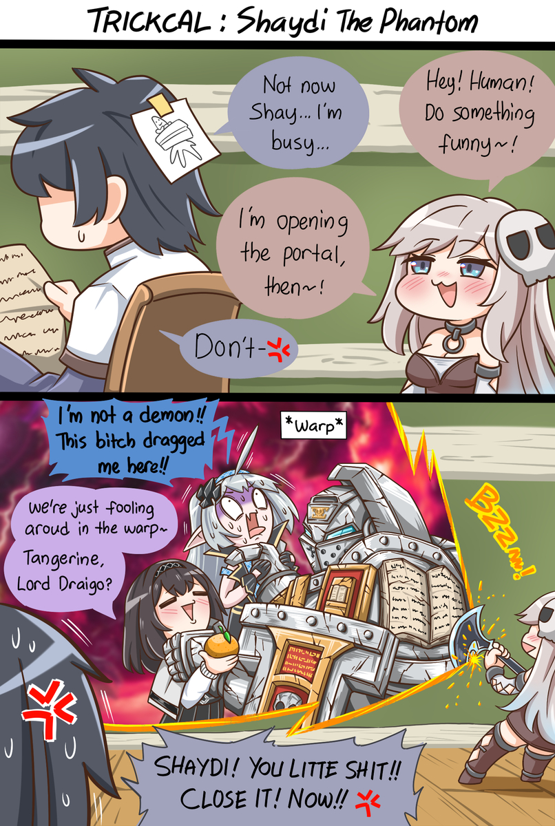 This is a pixiv picture whose title is Priestess Shenanigans.