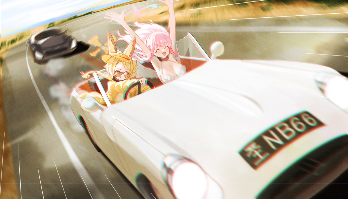 This is a pixiv picture whose title is 百日绘 day16 茶话会飙车.