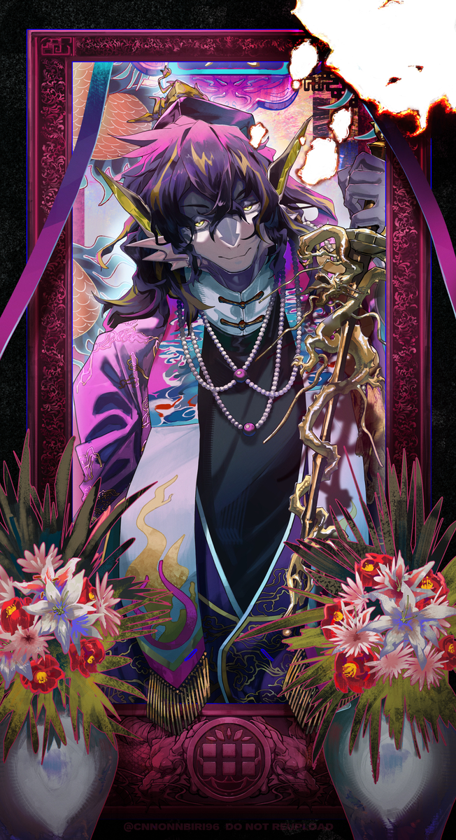 This is a pixiv picture whose title is 「鑑浮生」.