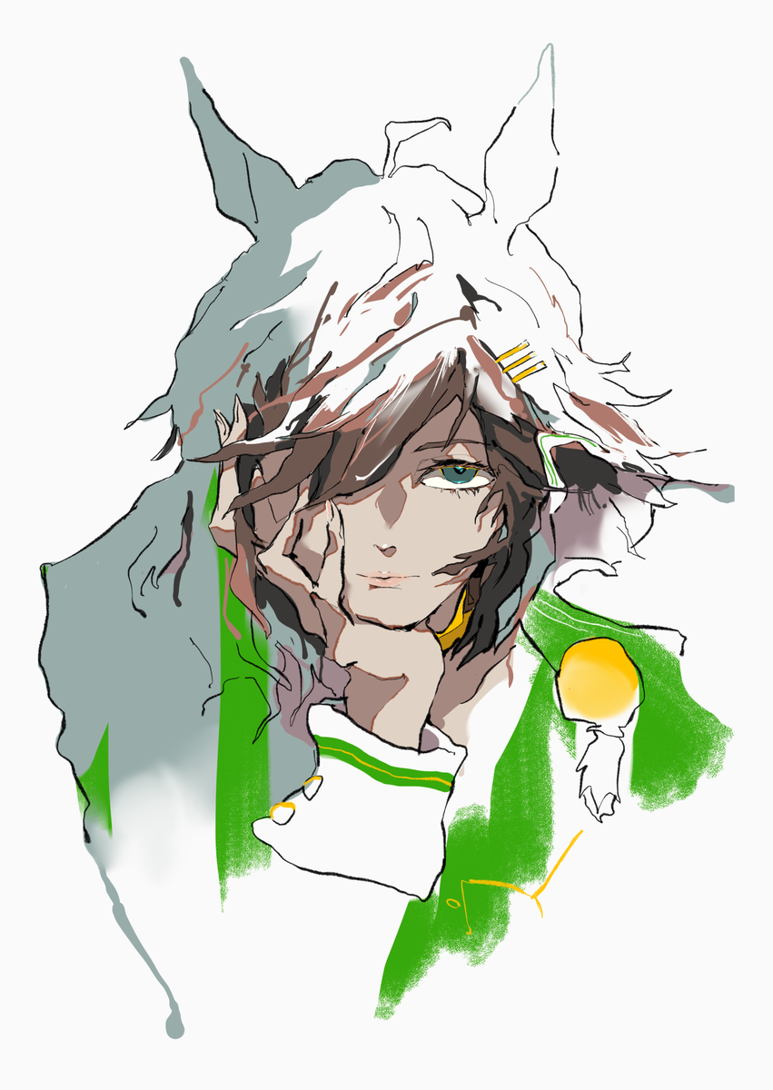 This is a pixiv picture whose title is 君を見ている.