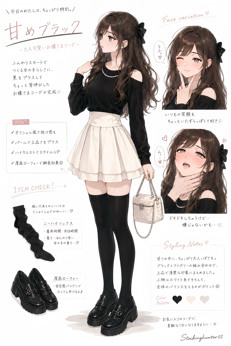 This is a pixiv picture whose title is 甘めブラック-お嬢さまブラック.