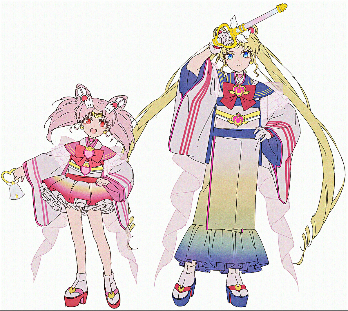 This is a pixiv picture whose title is 和服化まとめ.