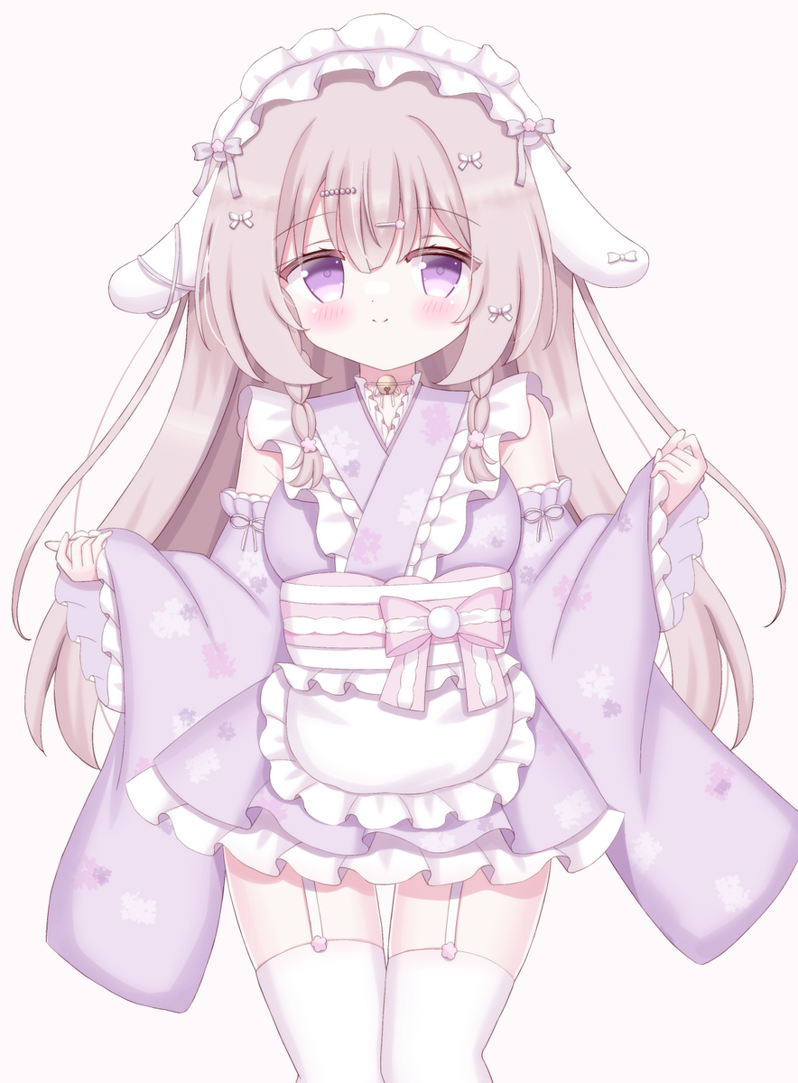 This is a pixiv picture whose title is 🐰💜.