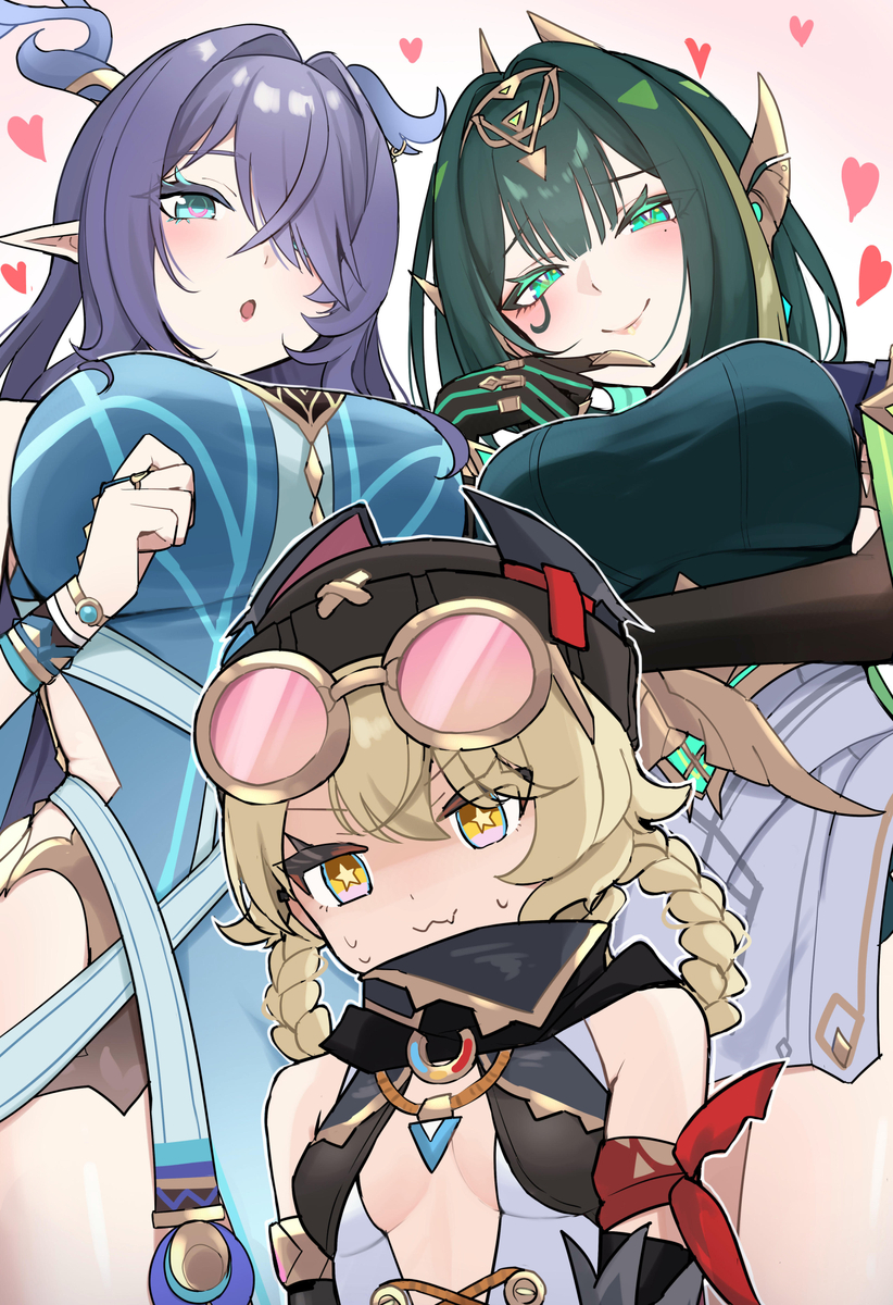 This is a pixiv picture whose title is ラウマ、ネフェル、ヤフォダ.