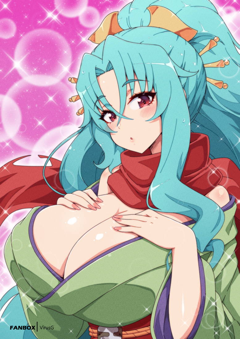 This is a pixiv picture whose title is Tomoe - Moonlit Fantasy.