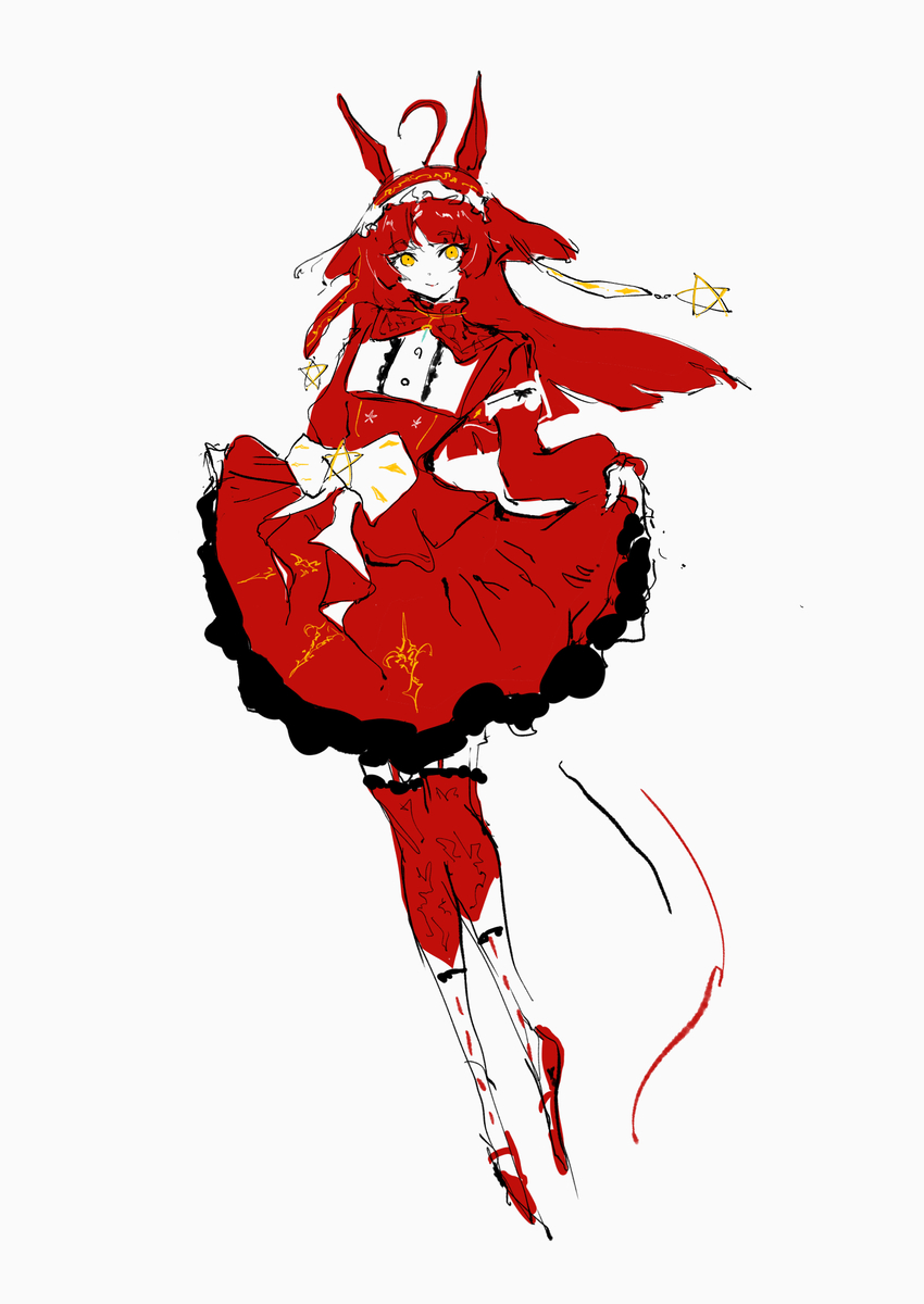 This is a pixiv picture whose title is red.