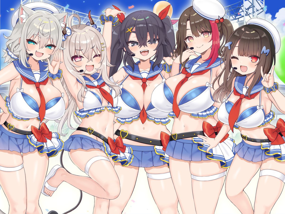 This is a pixiv picture whose title is 『おっぱいは世界を救うのだ☆彡』歌ってみたイラスト.