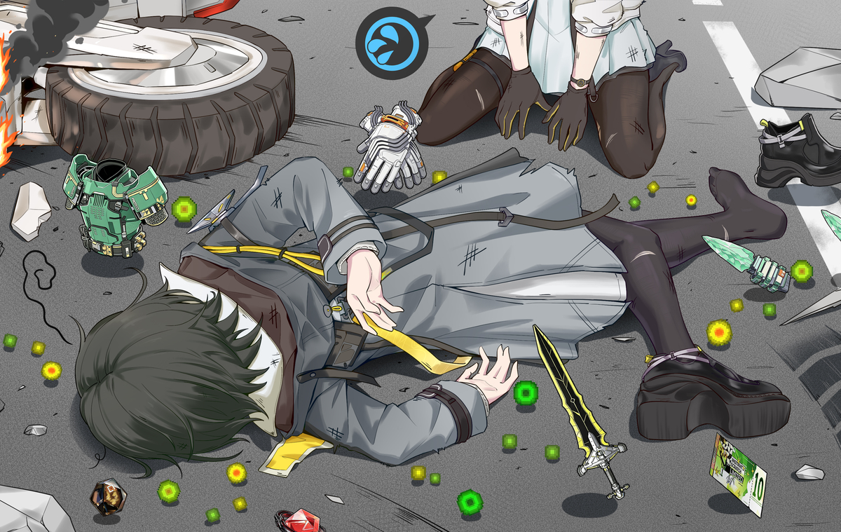 This is a pixiv picture whose title is 管理员创业未半而中途翻车.