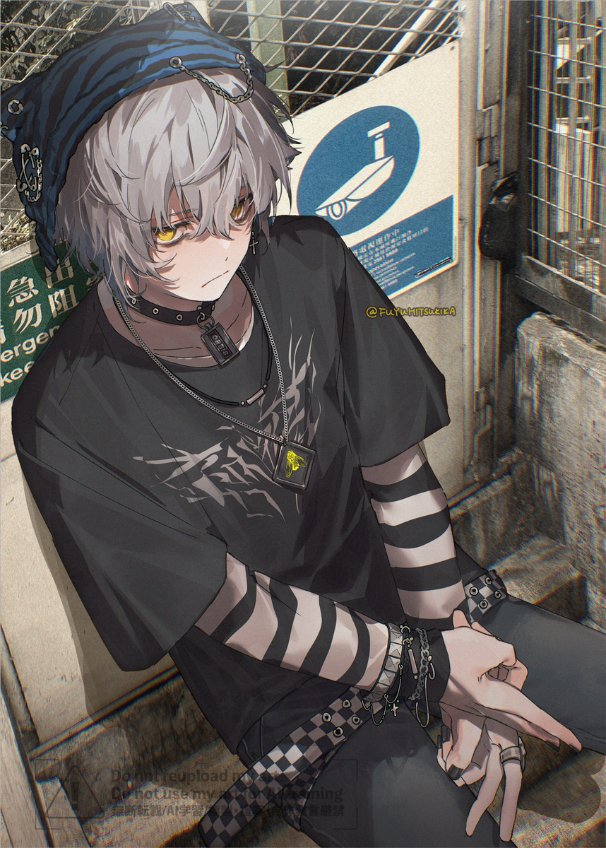 This is a pixiv picture whose title is エモファッションと、香港の街.