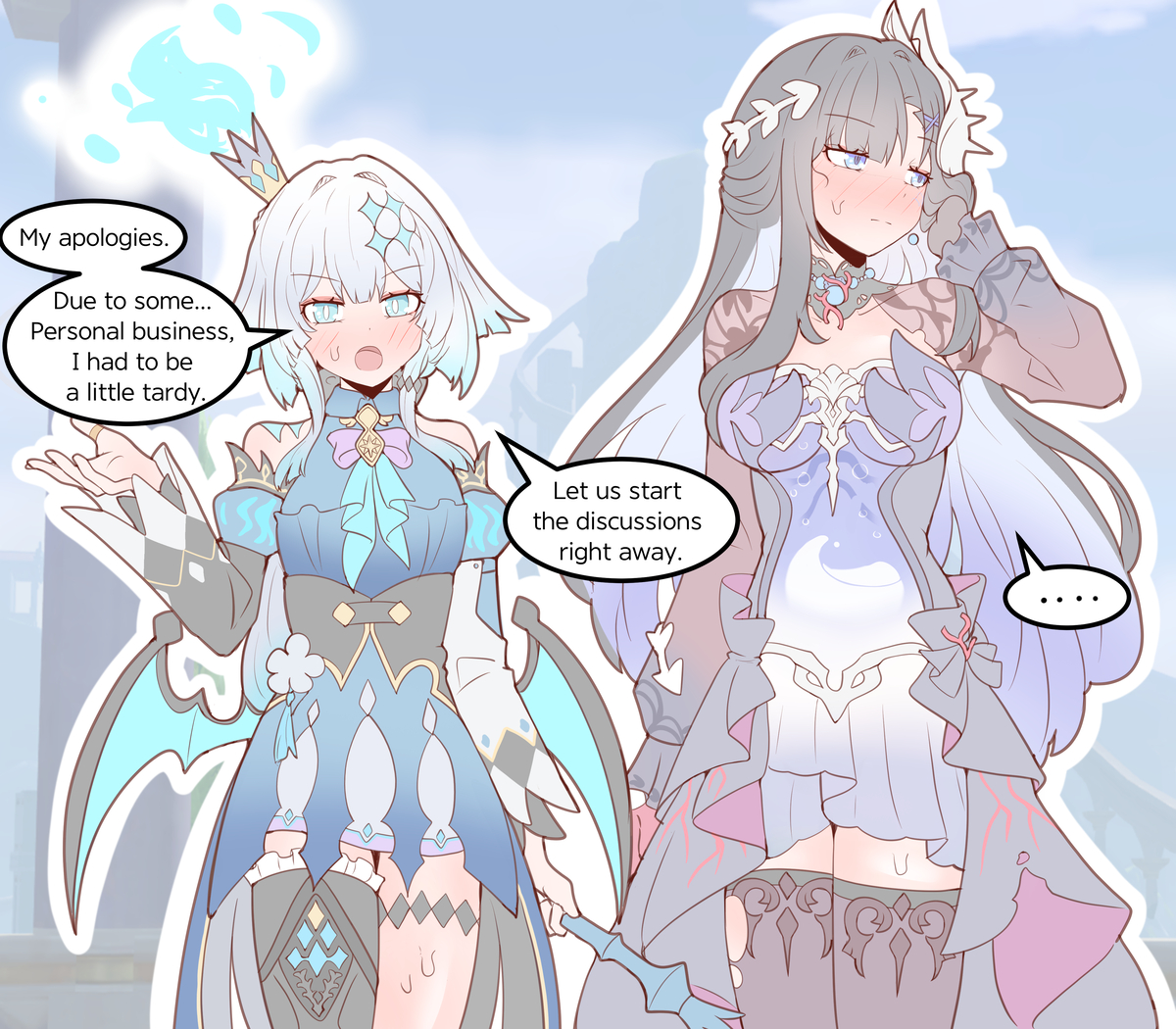 This is a pixiv picture whose title is Hysilens&Cerydra.