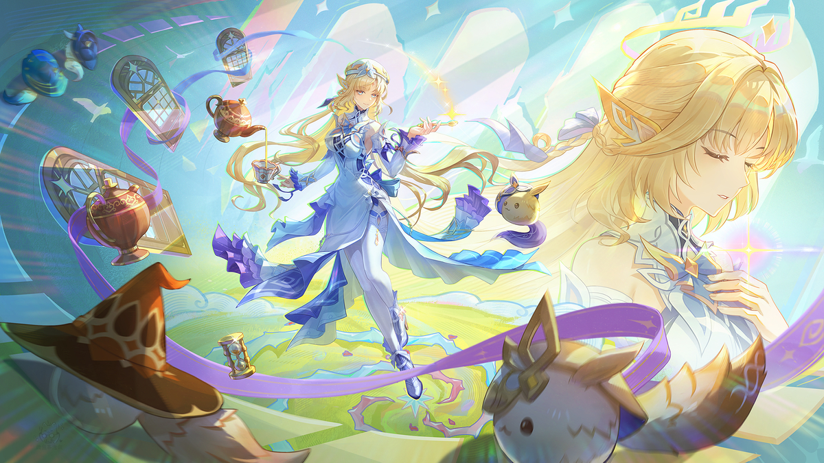 This is a pixiv picture whose title is 魔女茶会の第N场.