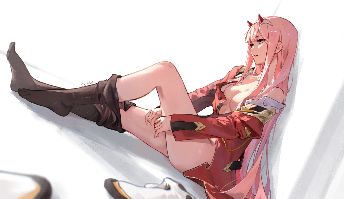 This is a pixiv picture whose title is Zero Two.