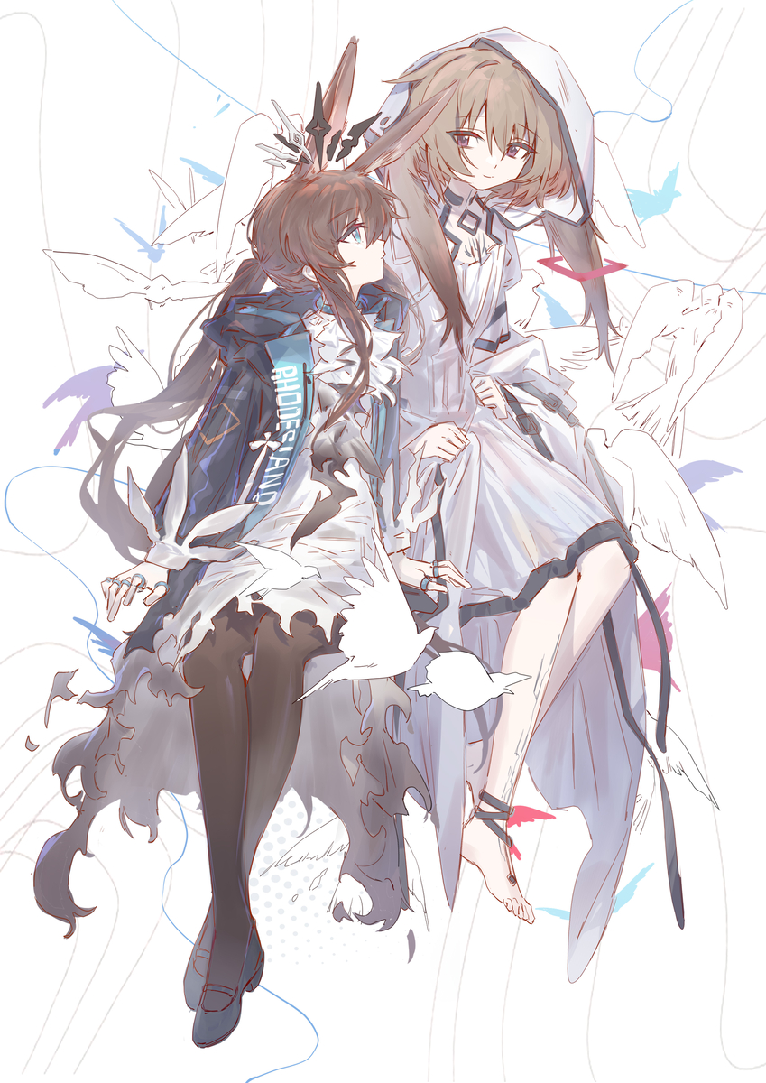 This is a pixiv picture whose title is 天使与魔王.