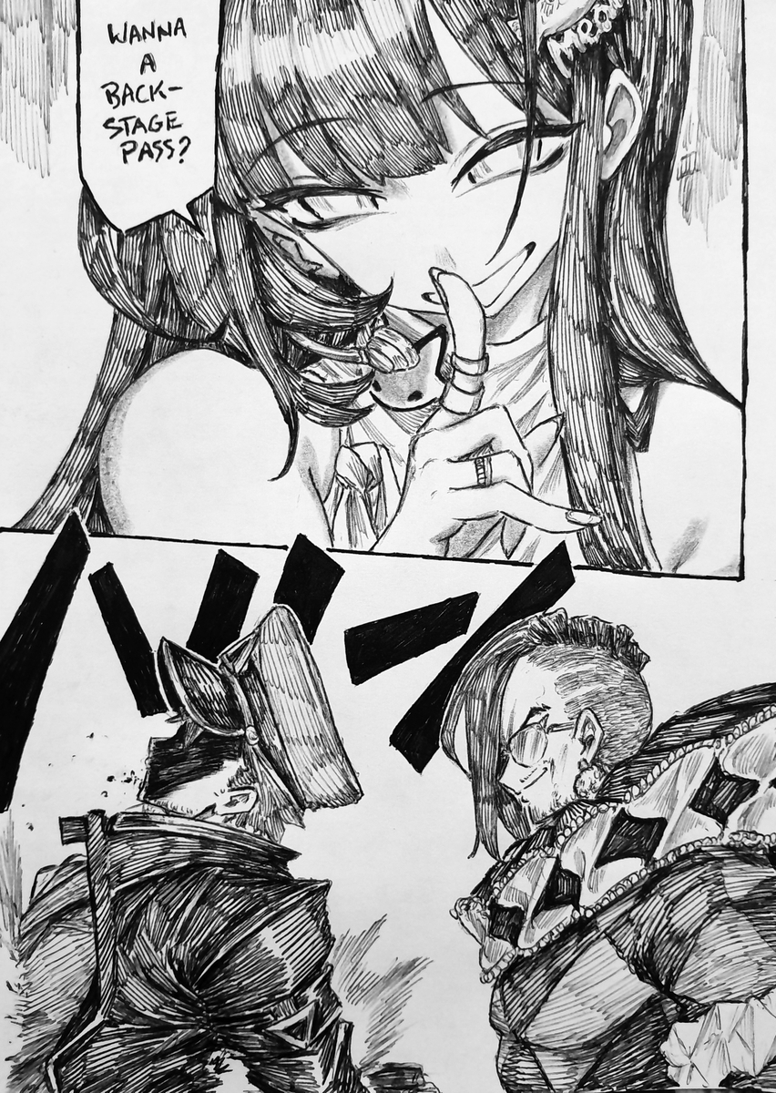 This is a pixiv picture whose title is B-Side.