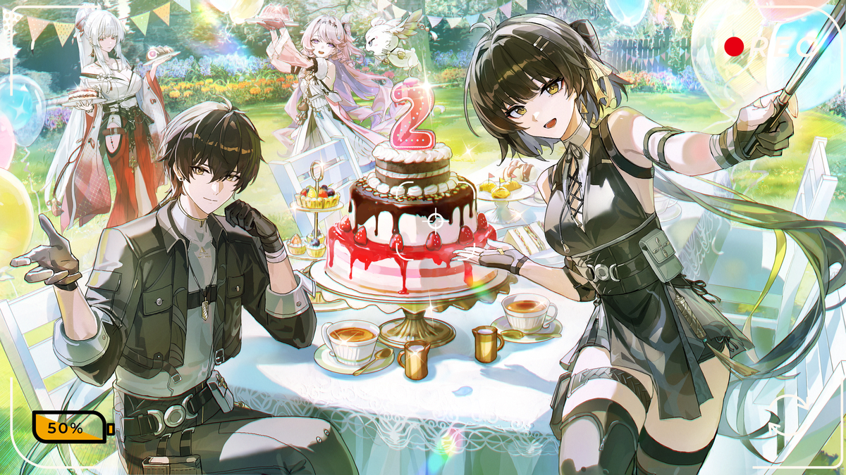 This is a pixiv picture whose title is wuwa 2nd anniversary.