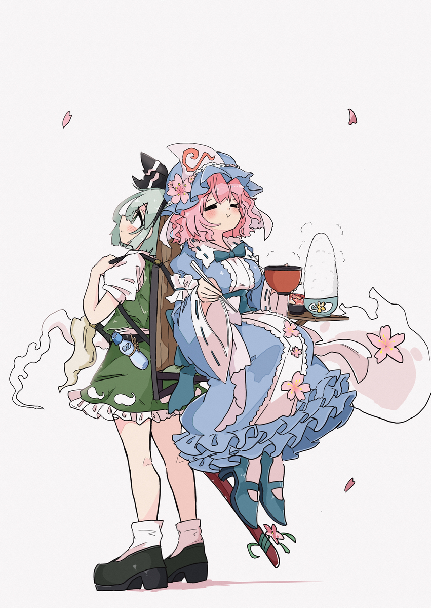 This is a pixiv picture whose title is 妖夢、大盛りで.