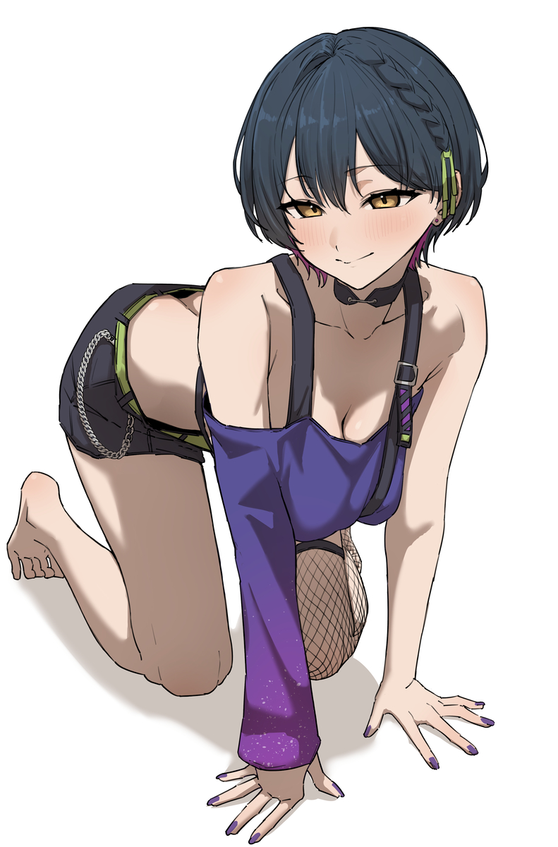 This is a pixiv picture whose title is 四つ這いのやま.