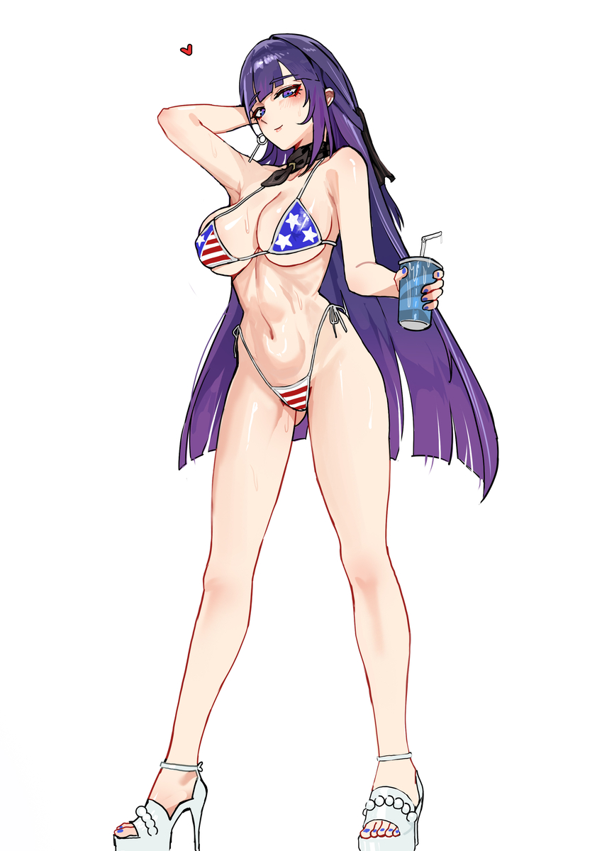 This is a pixiv picture whose title is 穿上一件泳衣.