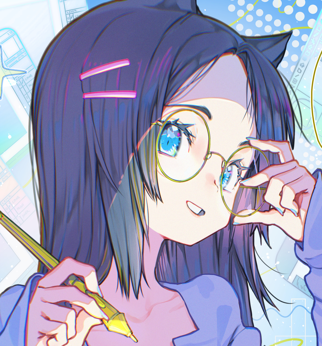 This is a pixiv picture whose title is 【共同制作イラスト】Clip Studio Paint.
