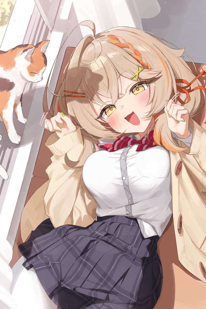 This is a pixiv picture whose title is 「にゃにゃ、にゃぁ？」.