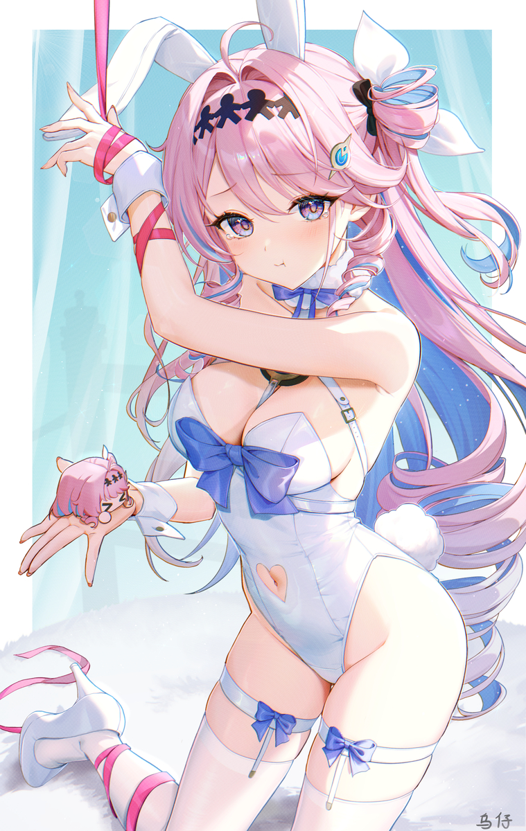 This is a pixiv picture whose title is 兔女郎达妮娅.