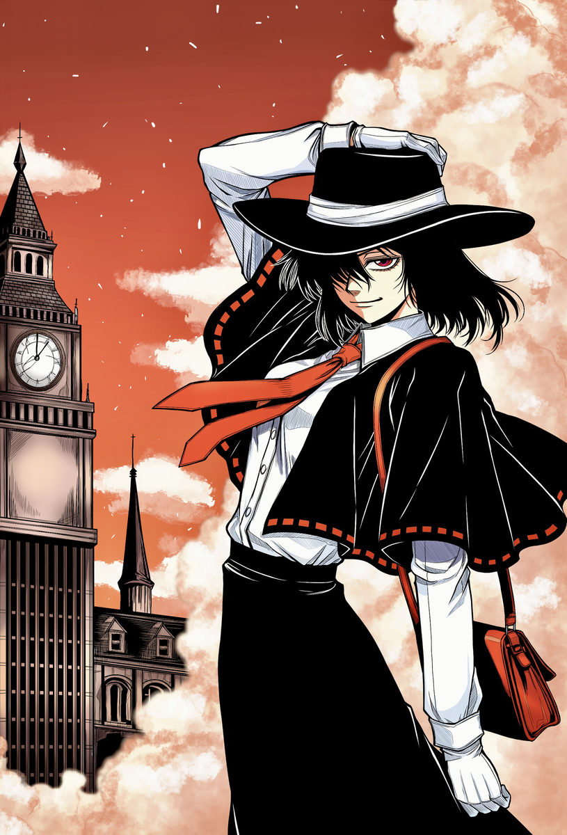 This is a pixiv picture whose title is 秘封倶楽部と紅い霧の館.