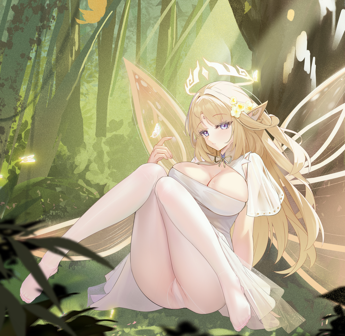 This is a pixiv picture whose title is 大概是未遇到艾莉丝前的野生天使尼可.