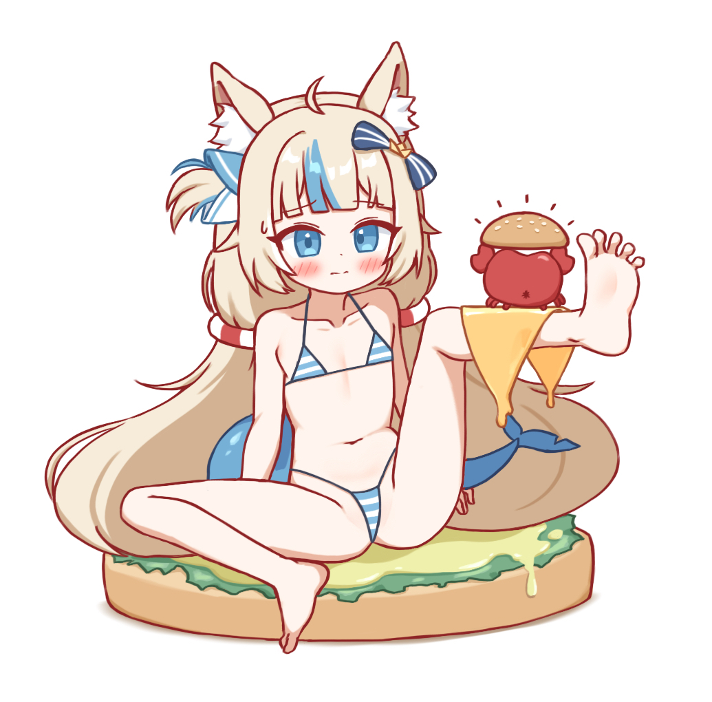 This is a pixiv picture whose title is 🍔🐟.
