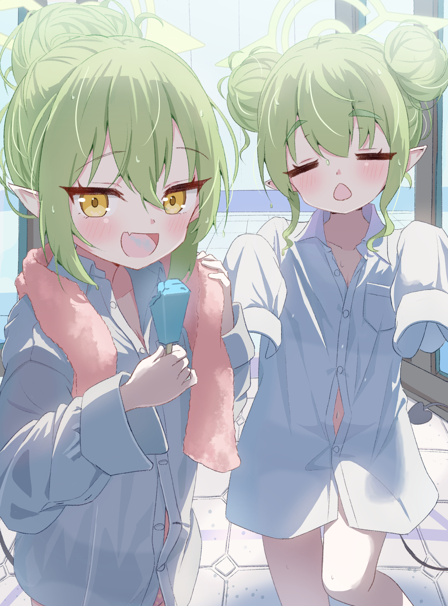 This is a pixiv picture whose title is お風呂あがりノゾヒカ.