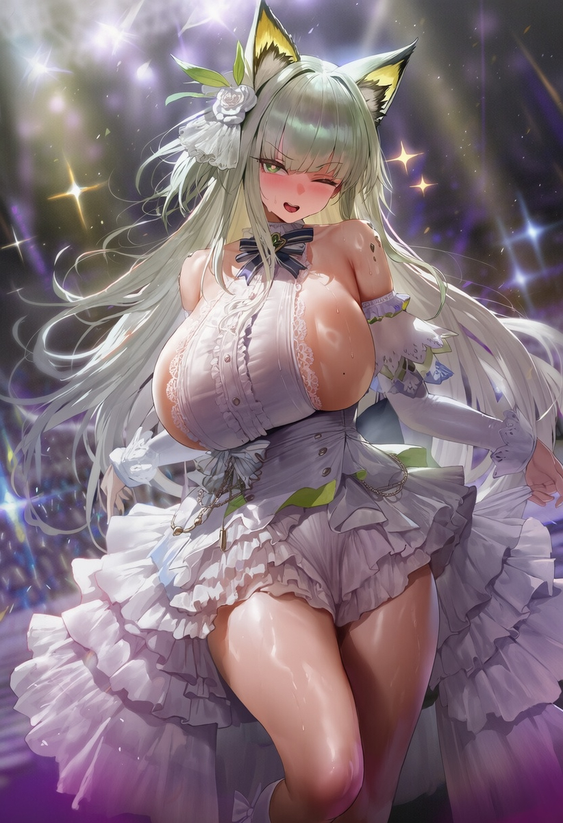 This is a pixiv picture whose title is 疑似在普瑞塞斯的引导下偷偷当偶像的凯尔希小姐（偶像系列7）.
