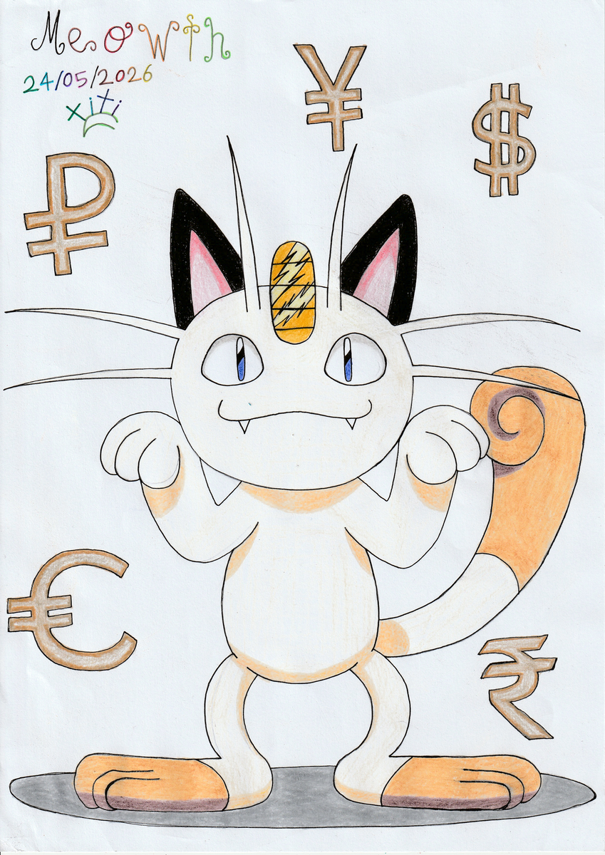 This is a pixiv picture whose title is Meowth 💰💴✨😺🌟🪙💸🎨🐾🌈.