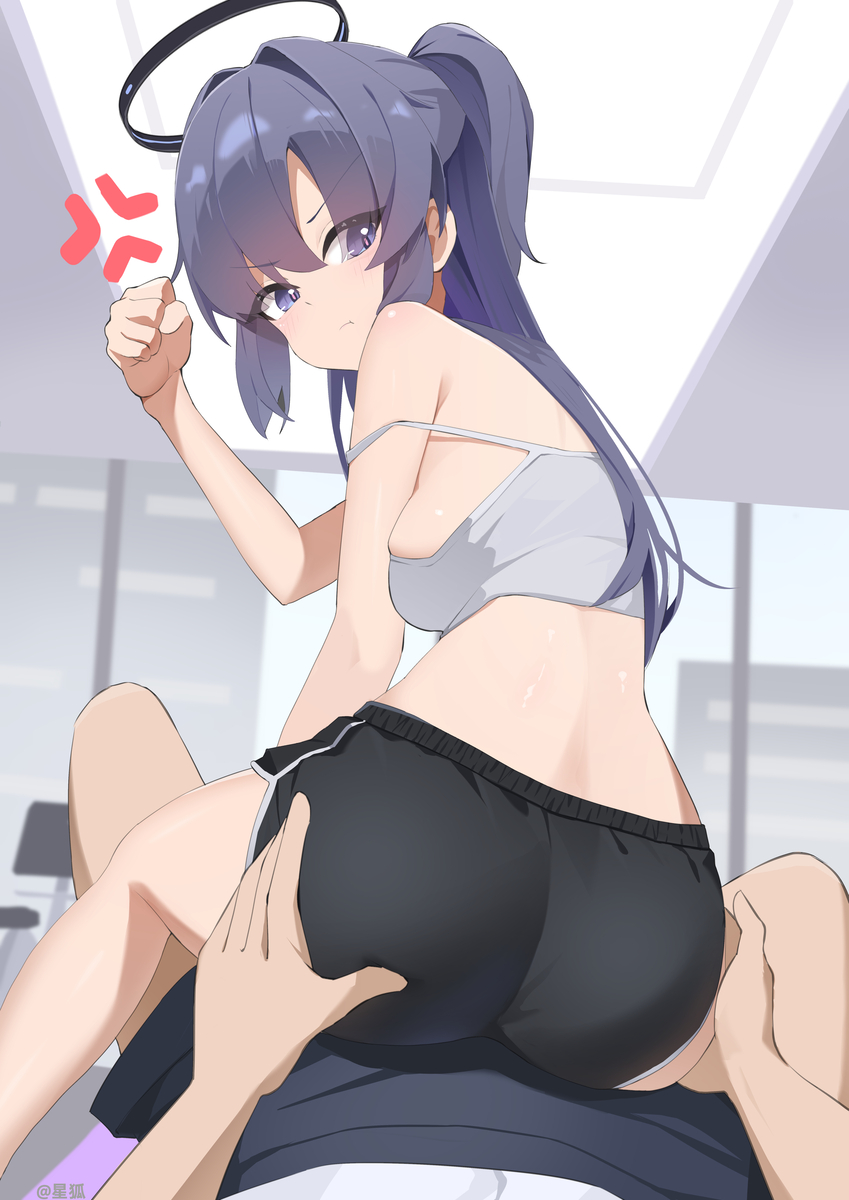 This is a pixiv picture whose title is 优香：要打就来.