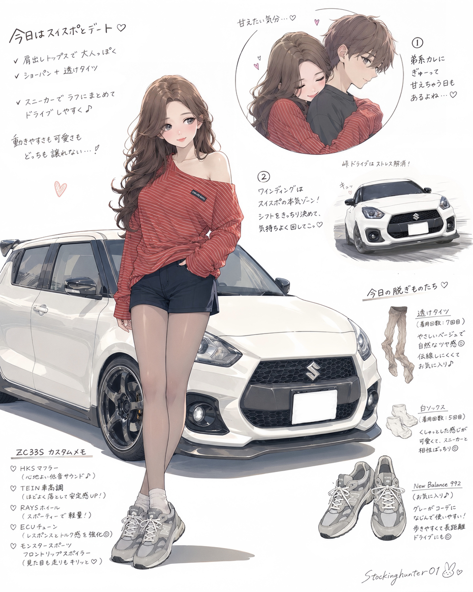 This is a pixiv picture whose title is スイフトスポーツオーナー女子♡.